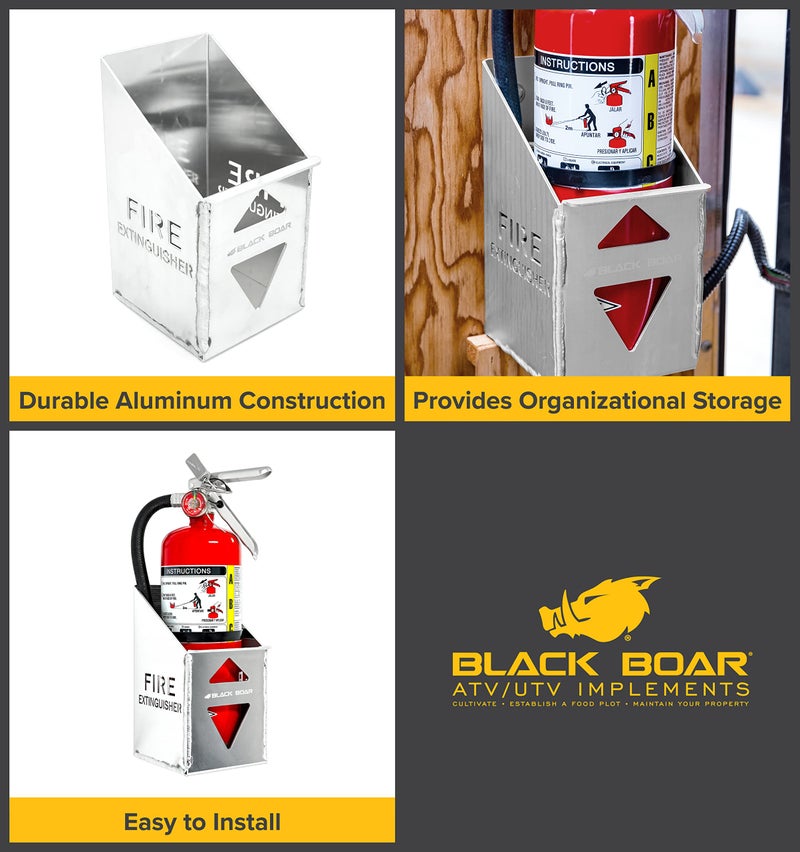Black Boar Aluminum Holder for Enclosed Trailer/Garage | Securely Holds a 5lb. fire Extinguisher | Durable Construction | Easy to Install (66105) - Image 2